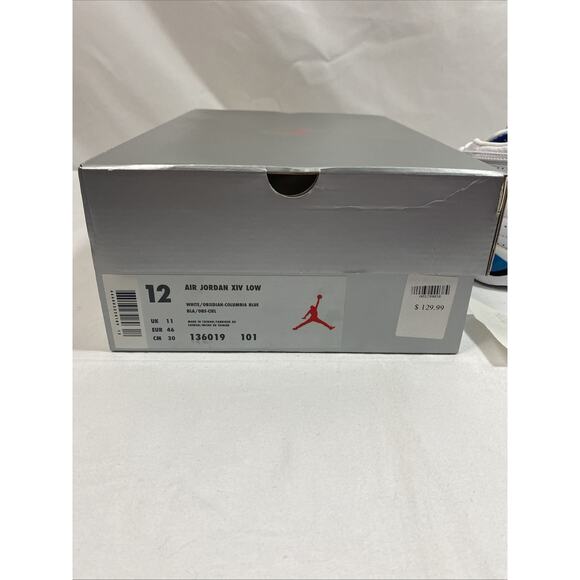 Nike Air Jordan 14 XIV Low '99 136019-101 Obsidian-Columbia Blue Size 12 NEW - Picture 10 of 13